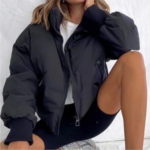 Amebelle Puffer Jacket Casual Padded Full Zip Stand Collar Size Small